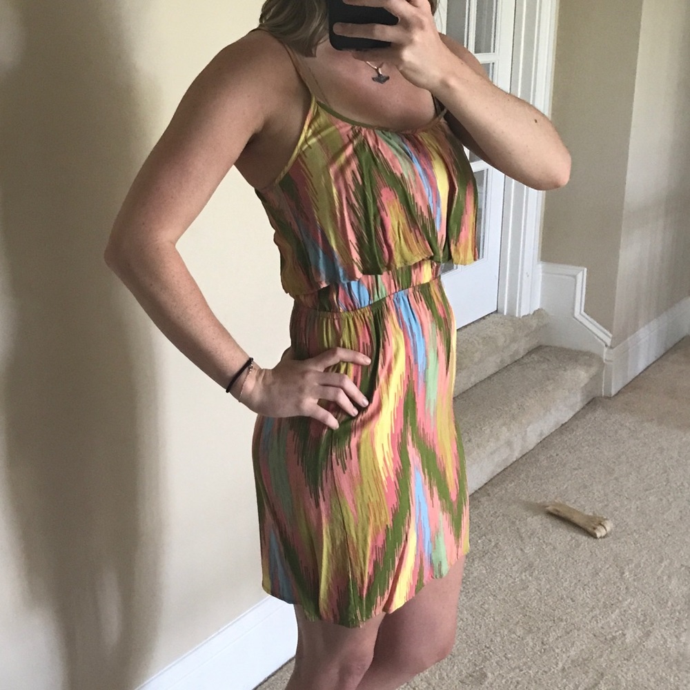 Multi-Colored Dress with Ruffle - Picture 5 of 5